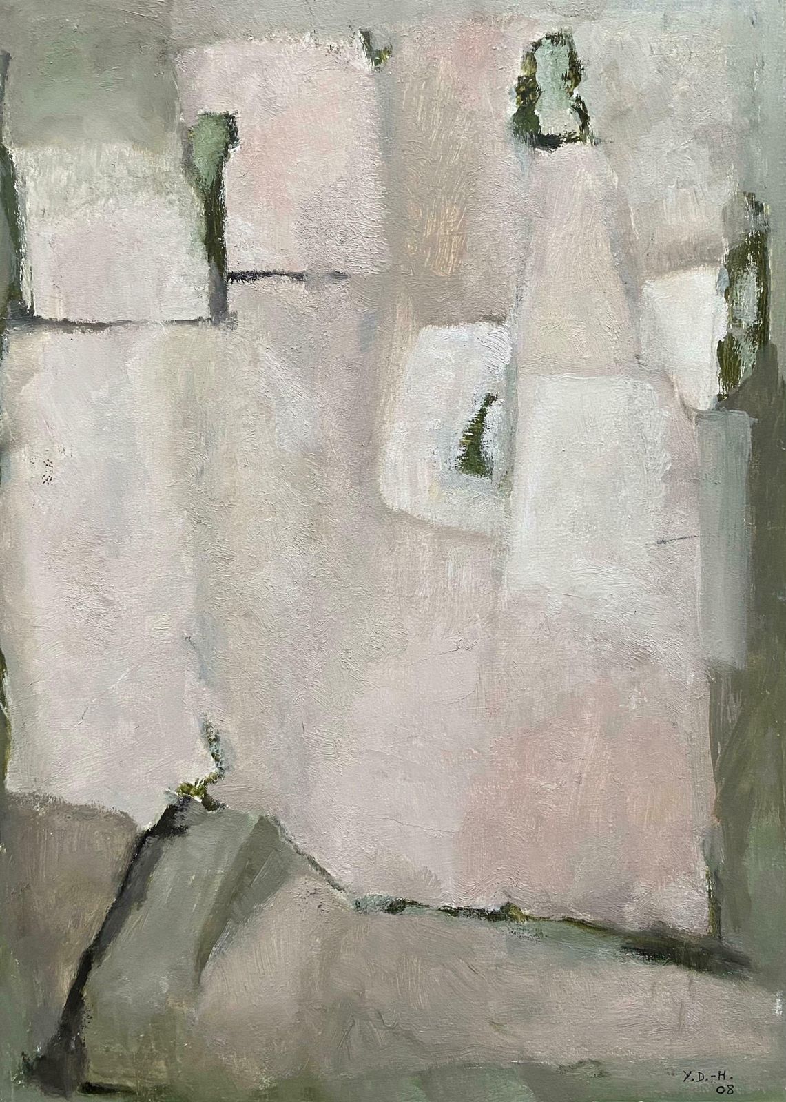 Yvette Dubois Habasqueyvette Dubois Habasque (1929 2016) French Cubist Abstract Paintingc.2000s