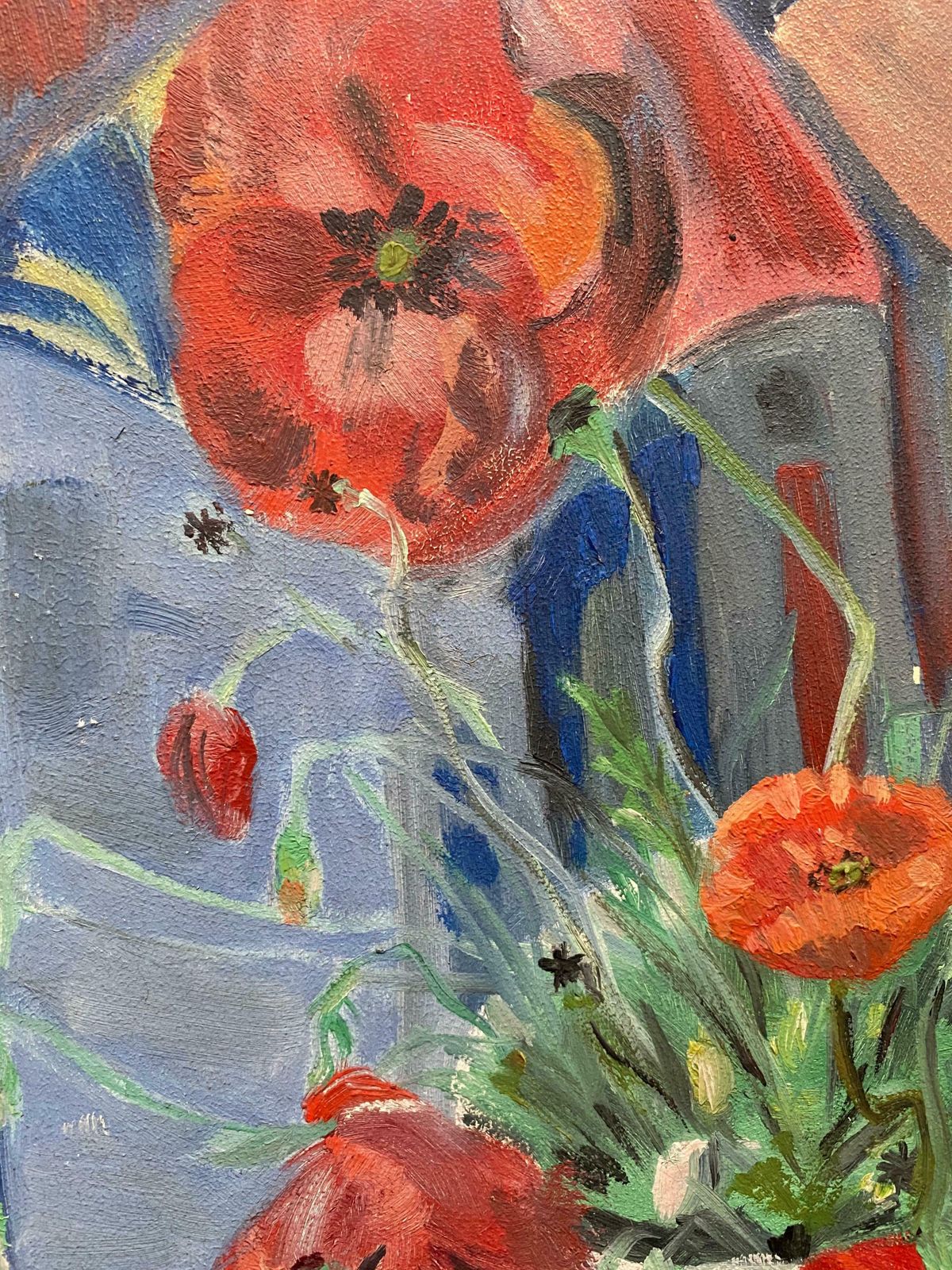 Yvette Dubois Habasqueyvette Dubois Habasque (1929 2016) French Cubist Abstract Paintingc.2000s photo for sale
