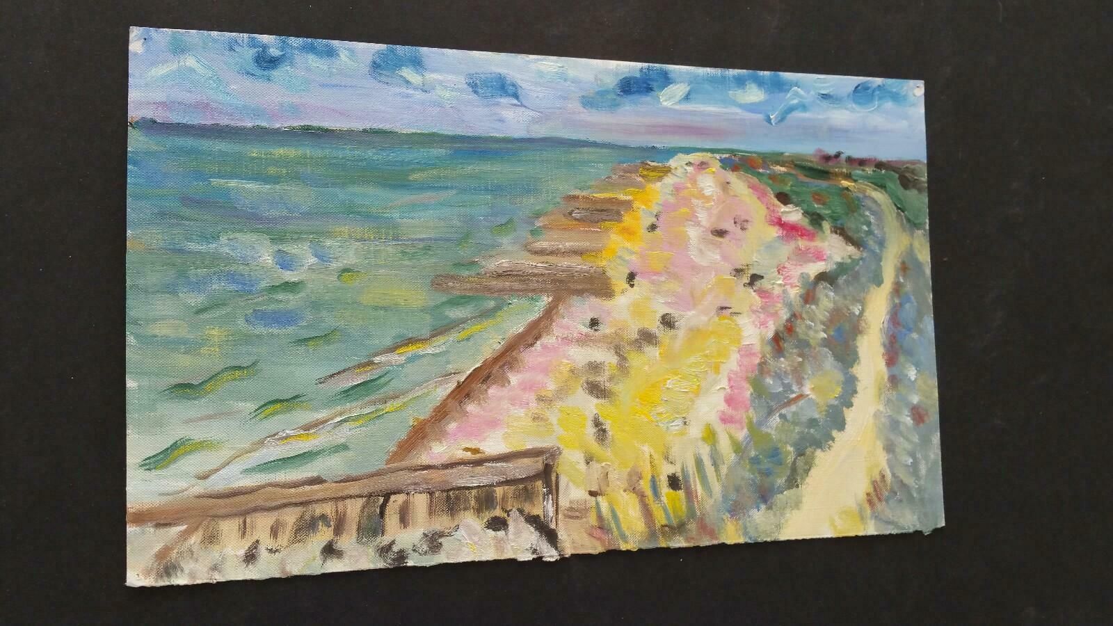 Unknown20th Century French Oil Painting High Summer Coastlinelate 20th Century photo furniture