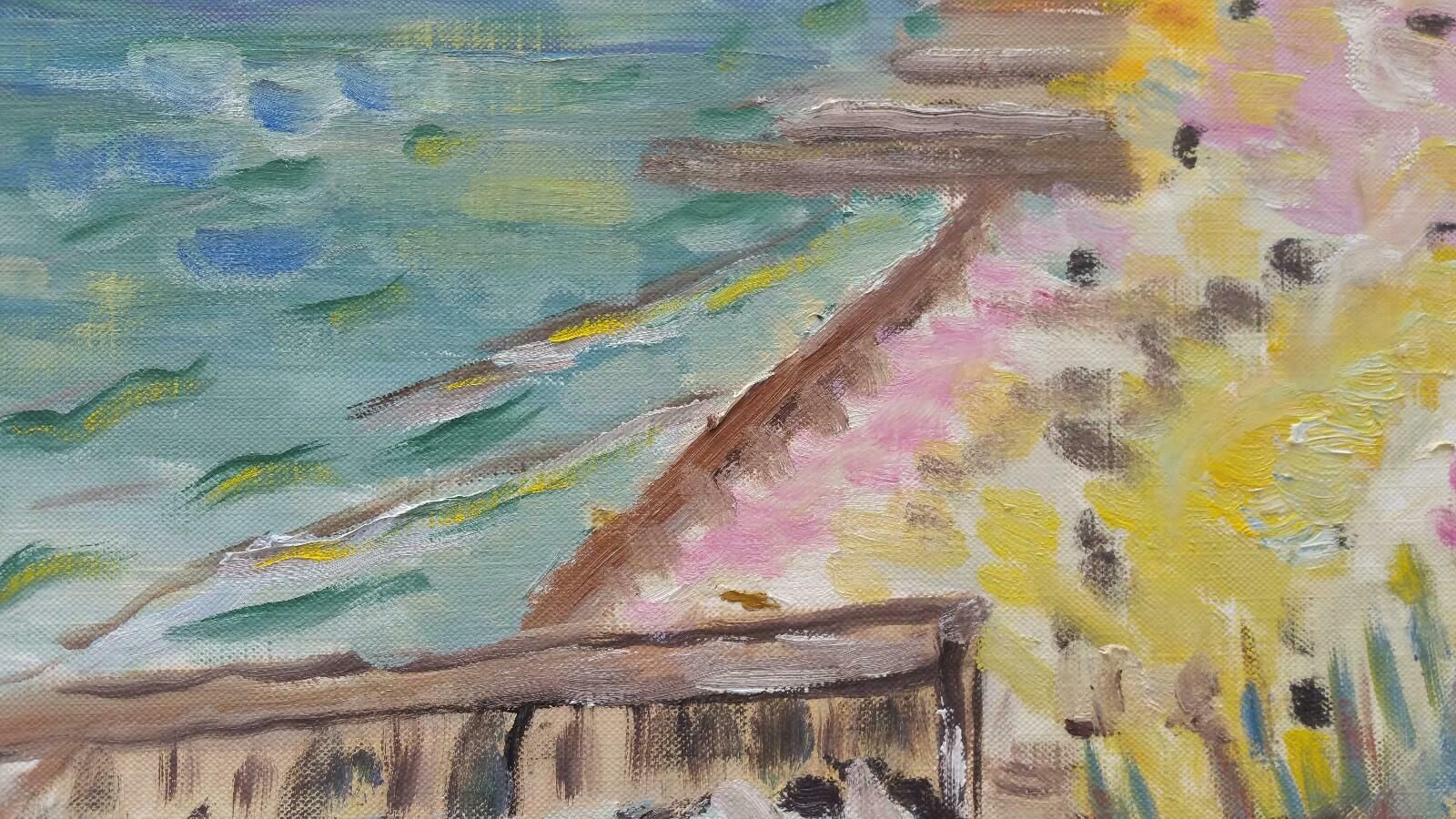Unknown20th Century French Oil Painting High Summer Coastlinelate 20th Century photo vintage