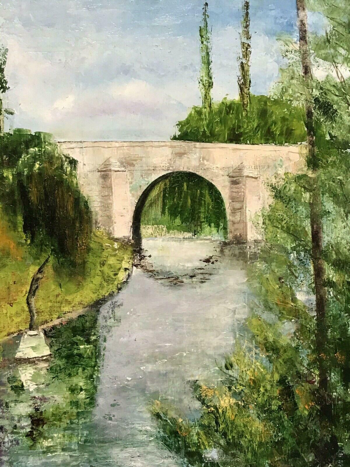 Louis Del Bianco (B.1925tranquil French Impressionist River Landscape Signed Oil   Louis Del Bianco20th Century photo vinterior