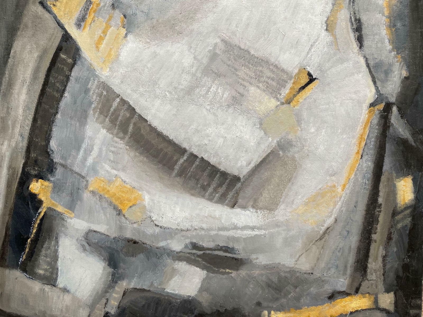 Yvette Dubois Habasqueyvette Dubois Habasque (1929 2016) French Cubist Abstract Paintingc.2000s photo furniture