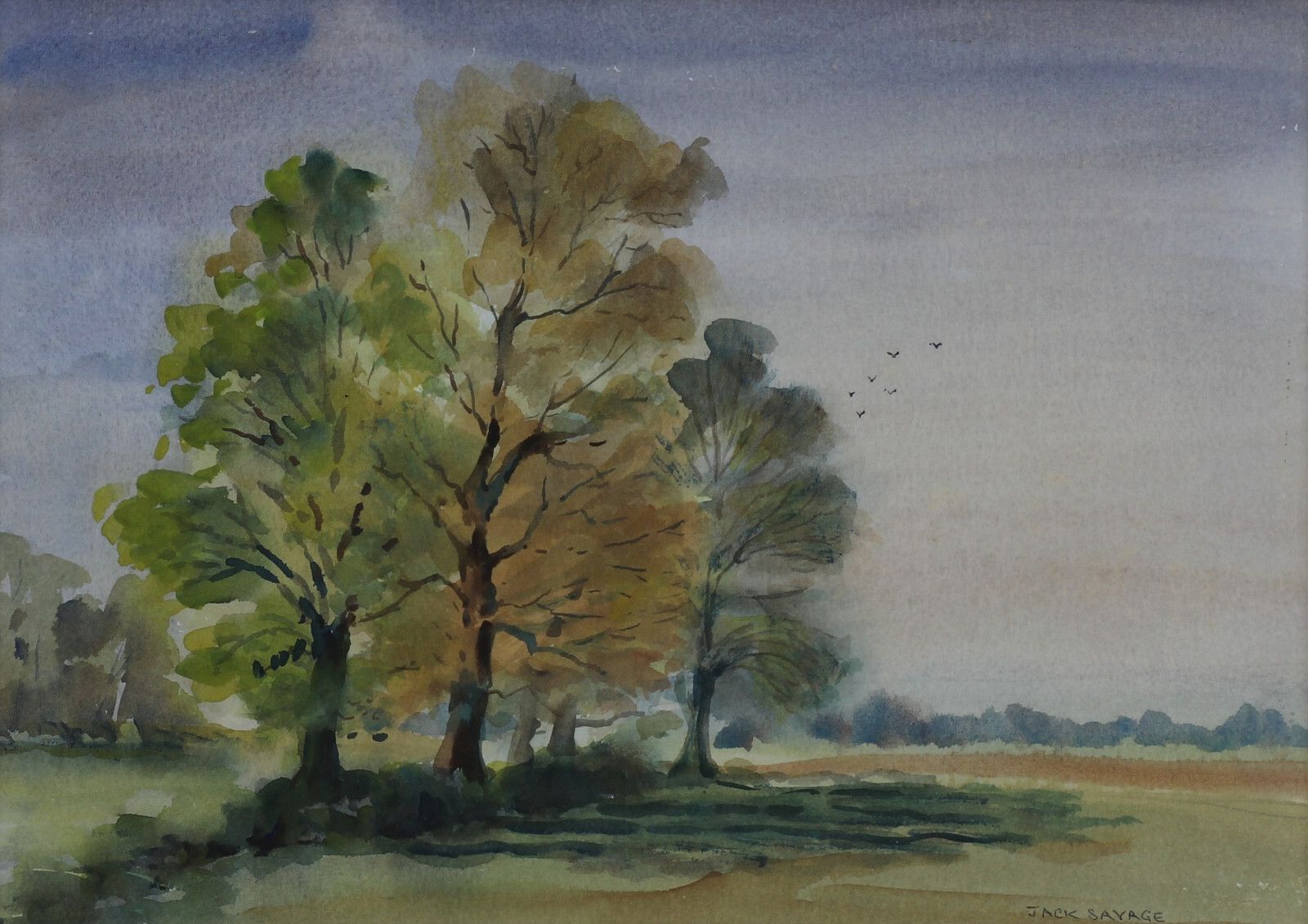 Watercolour By Jack Savage. A Study Of Trees In Nature. photo furniture