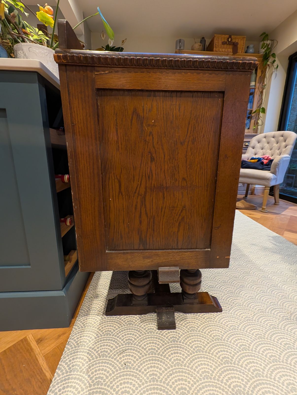 Antique Oak Spanish Renaissance Style Sideboard photo furniture