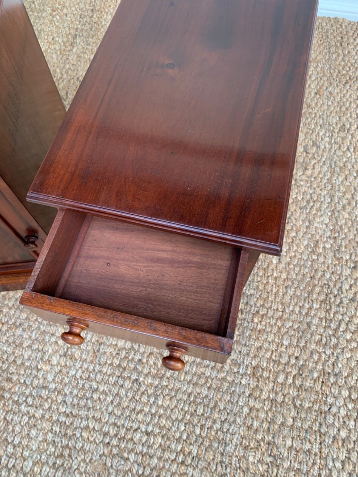 Antique Mahogany Bedside\ Nightstand photo vintage