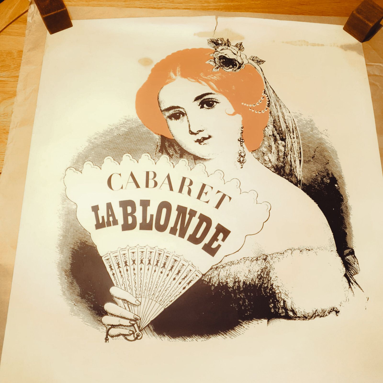 Cabaret La Blonde Tivoli White Version 1940s Rare Vintage Original Poster H85cm photo furniture