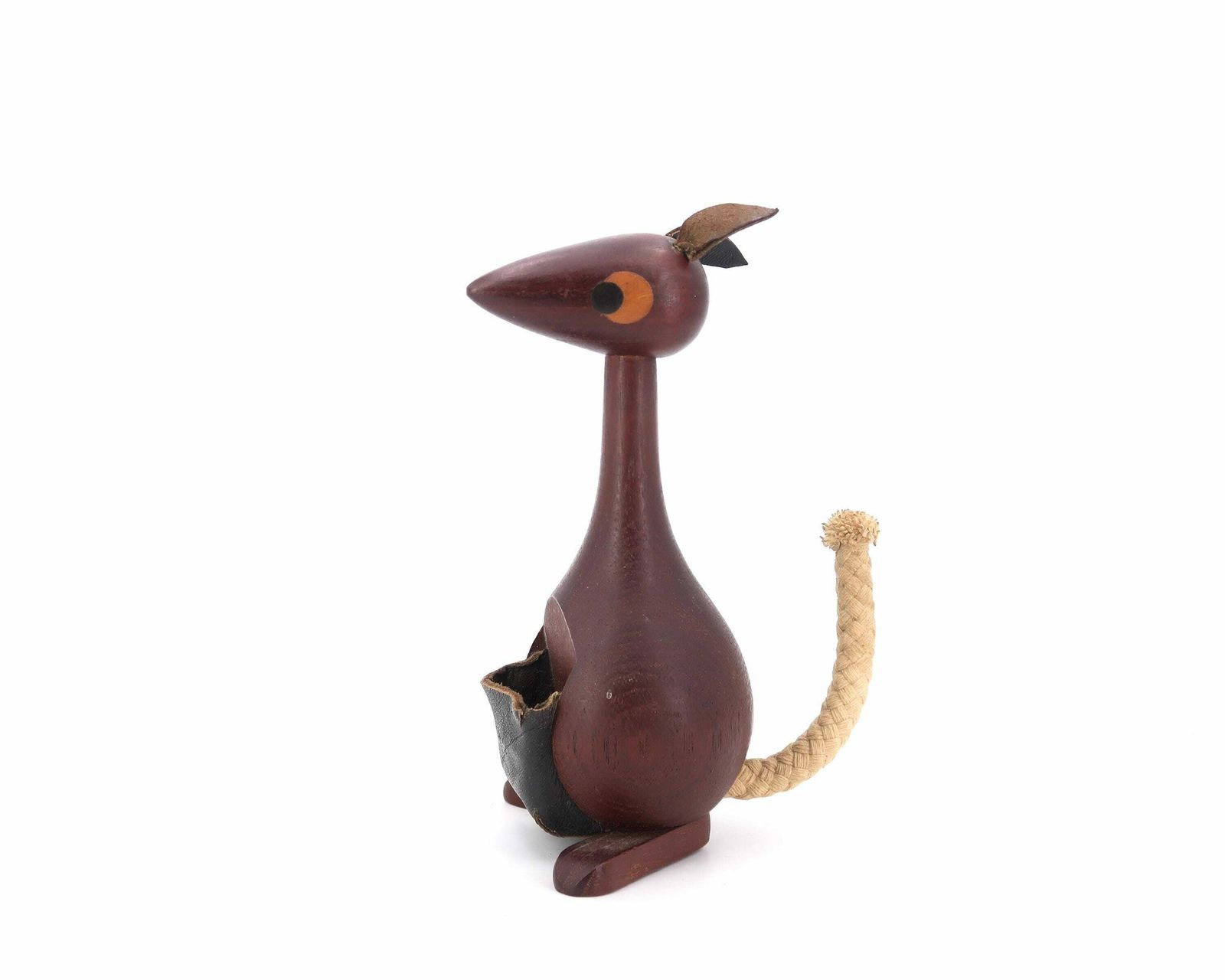 Sveistrup Teak Kangaroo, Luciferdoosjeshouder, Jaren 1960 / Denemarken, Deens, Dier, Figuur, Sculptuur photo furniture