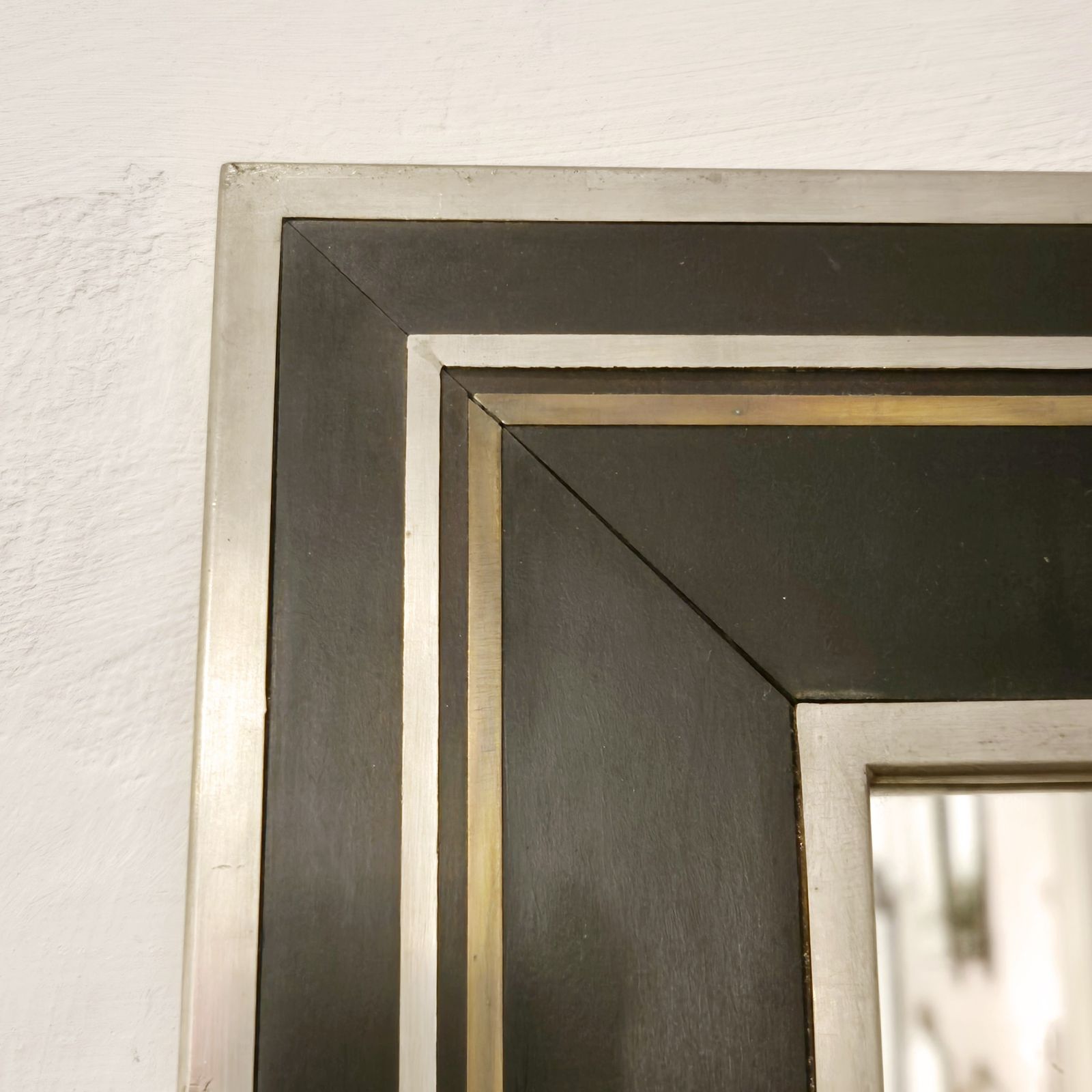 A Swedish Grace Masterpiece, Uno åhren Mirror, Pewter, Brass, Firma Svenskt Tenn photo for sale