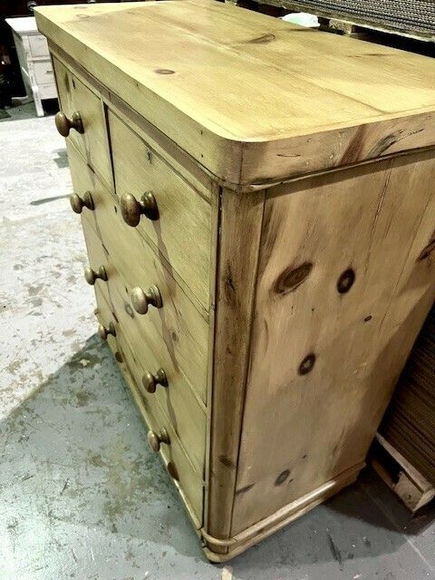 Victorian Old Pine Chest Of Drawers photo Furniture