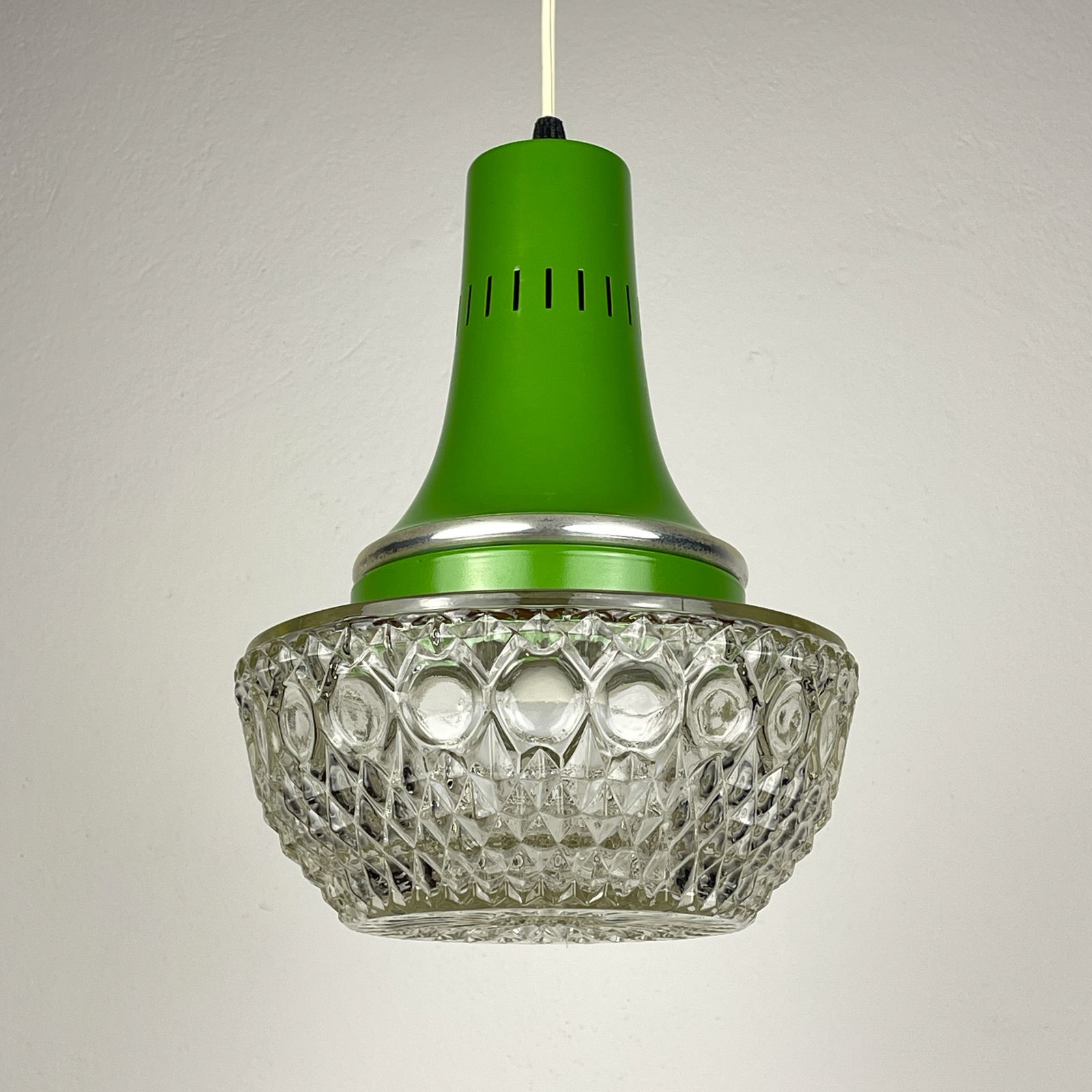 Mid Century Green Pendant Lamp By Targetti Sankey, Italy 1960s photo for sale