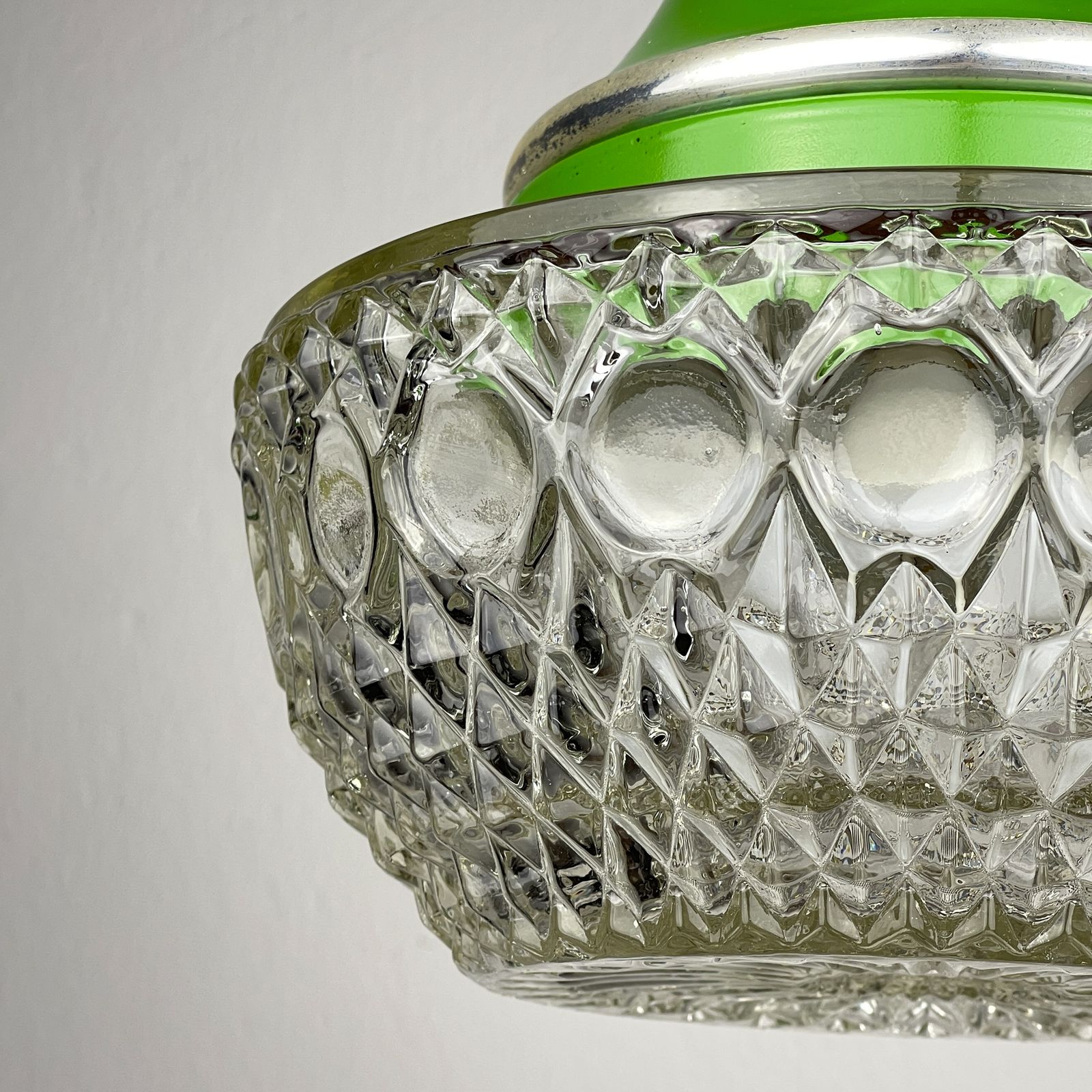 Lighting Mid Century Green Pendant Lamp By Targetti Sankey, Italy 1960s photo