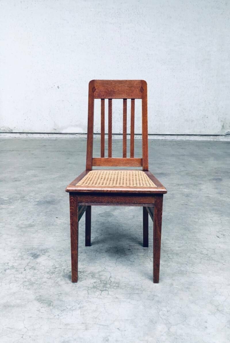 photo vintage Art Deco Eetkamerstoelen, Begin 20e Eeuw – Set Van 3