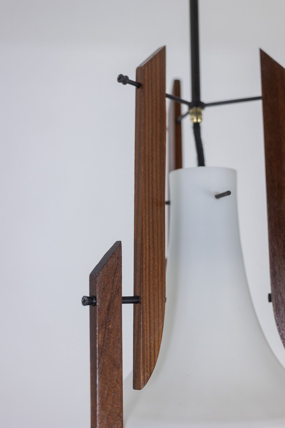 Ico Parisi. Pair Of Opaline Pendant Lights. 1960s. photo 2400.0