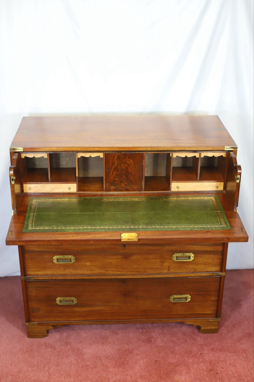 Stunning Victorian Oak Camphor Military Secretary Campaign Chest photo 5495.0
