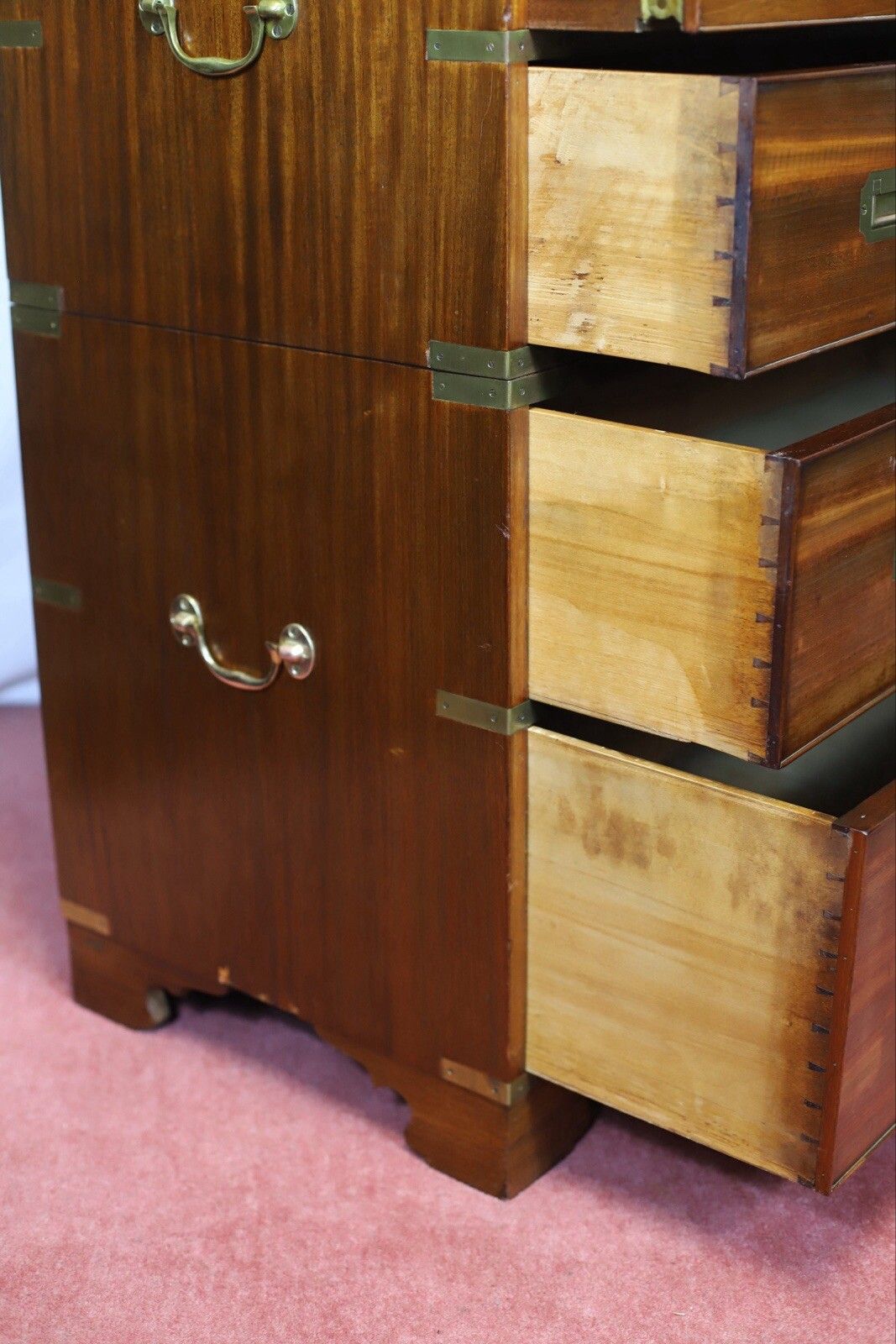 photo buy Stunning Victorian Oak Camphor Military Secretary Campaign Chest