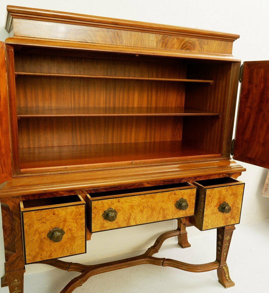 Chest In Walnut And Bronze By Alfred Chambon   Belgium   1920 photo for sale