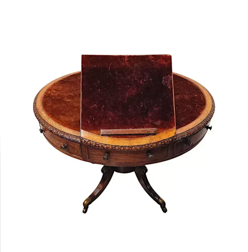 A Very Rare Early 19th Century Revolving Drum Library Centre Table photo for sale