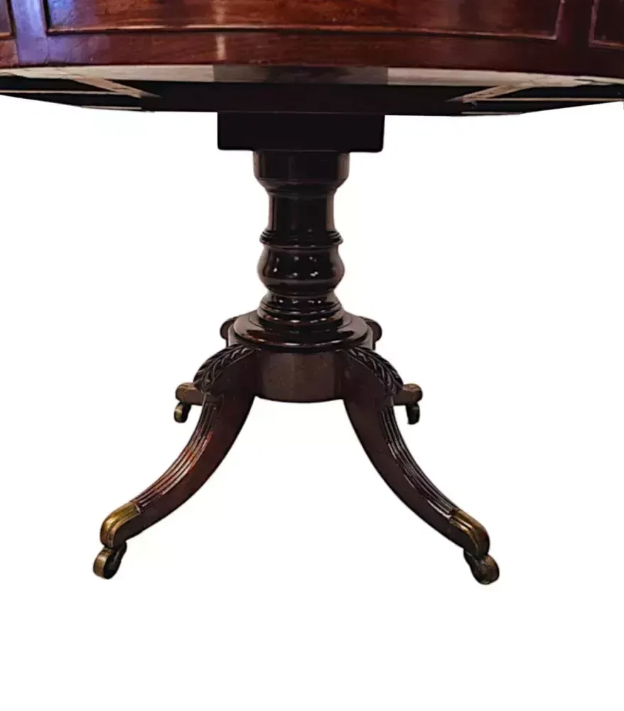 photo vintage A Very Rare Early 19th Century Revolving Drum Library Centre Table