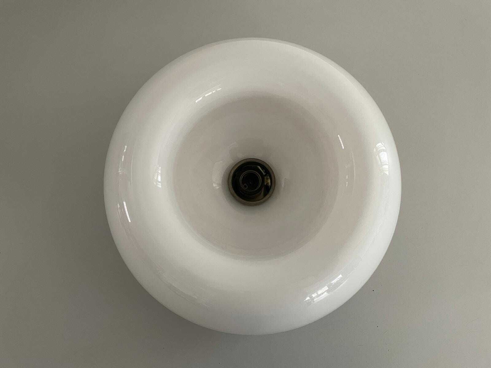 Vellela Opaline Glass Flush Mount Light By Achille Castiglioni For Flos, 1960s, Italy photo vintage