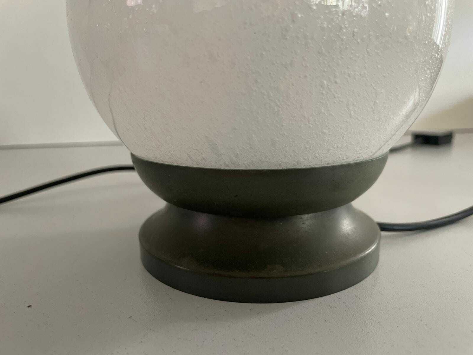 Air Bubble Glass Pair Of Table Lamps By Azucena, 1960s, Italy photo buy