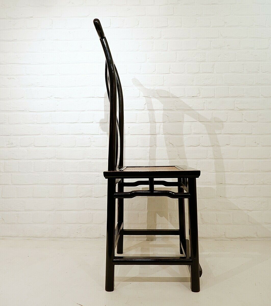 Set Of 6 Chinese Chairs In Black Lacquered Wood photo furniture
