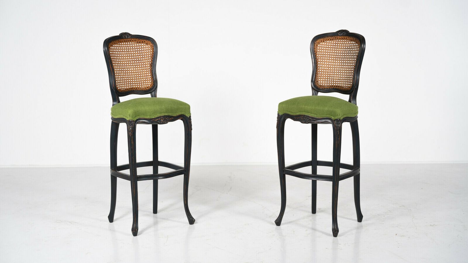 Pair Of Louis XV Style High Chairs, 20th