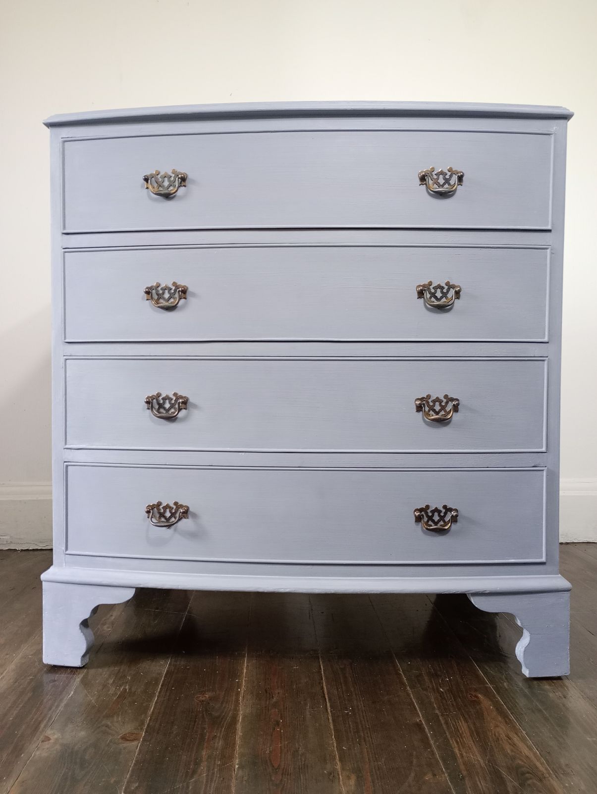 Georgian Style Bow Fronted Chest Of Drawers photo for sale