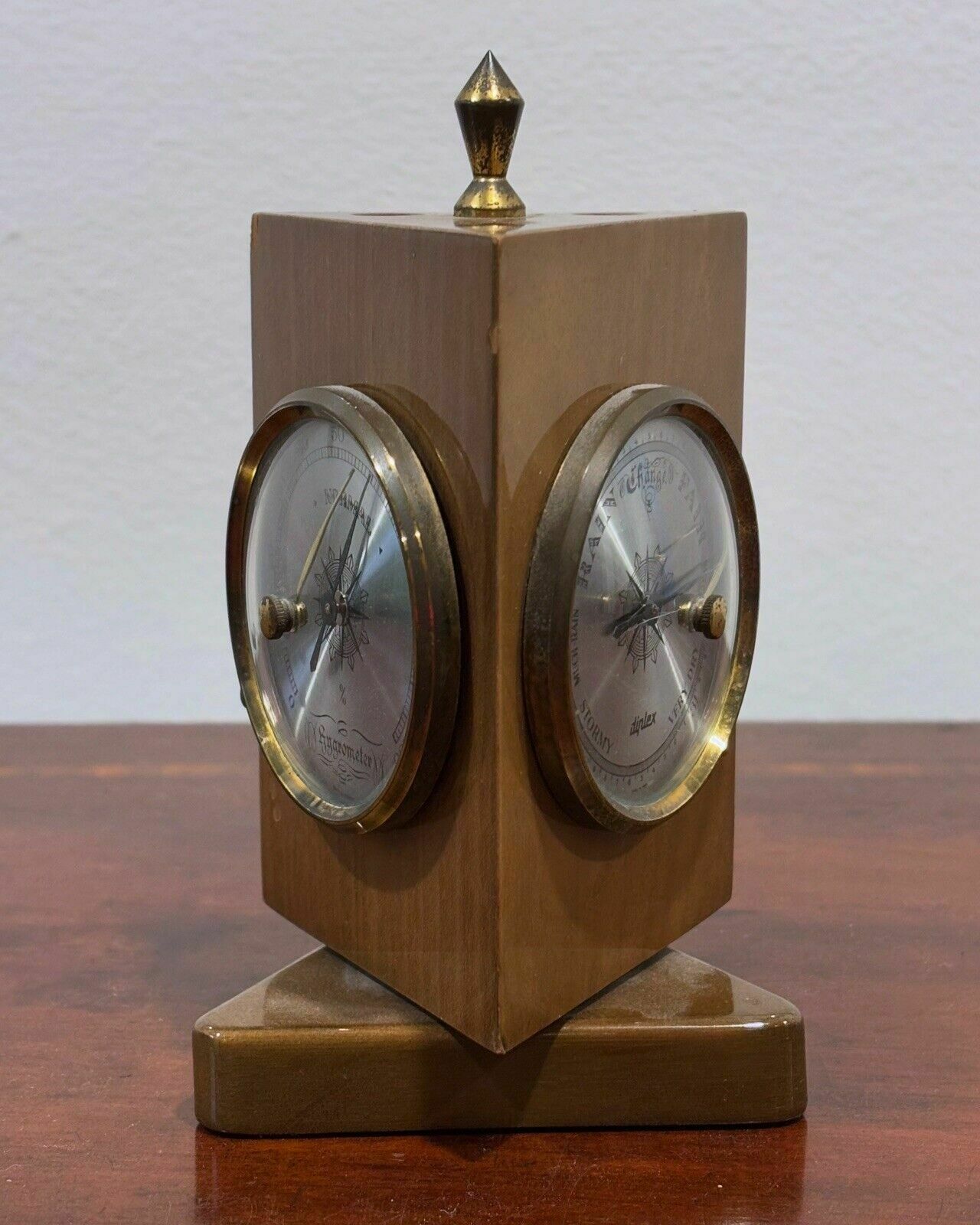 Desk Weather Station, 3 Sides, Barometer, Thermometer & Hygrometer