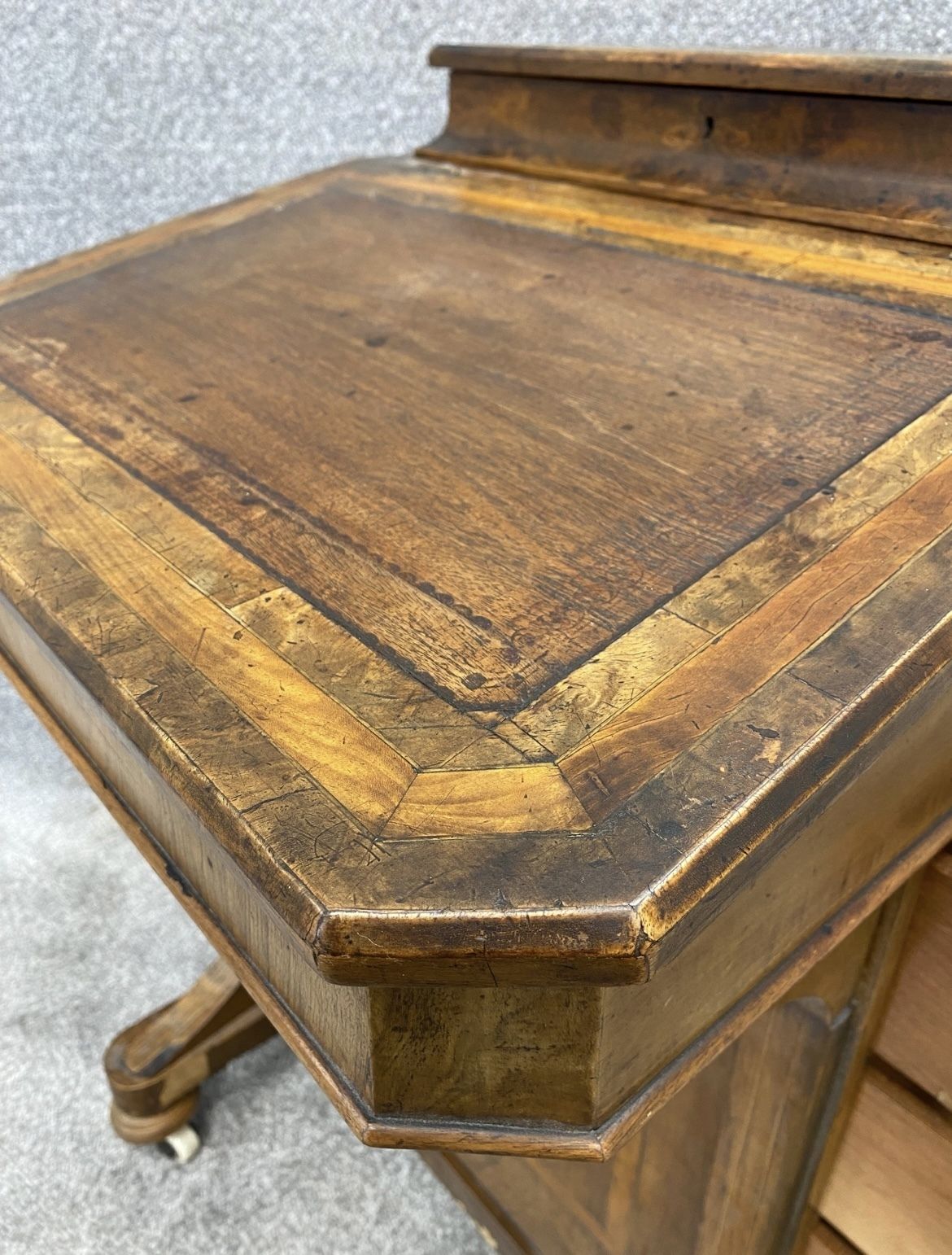 Victorian Walnut Davenport With Satinwood Inlay photo vinterior