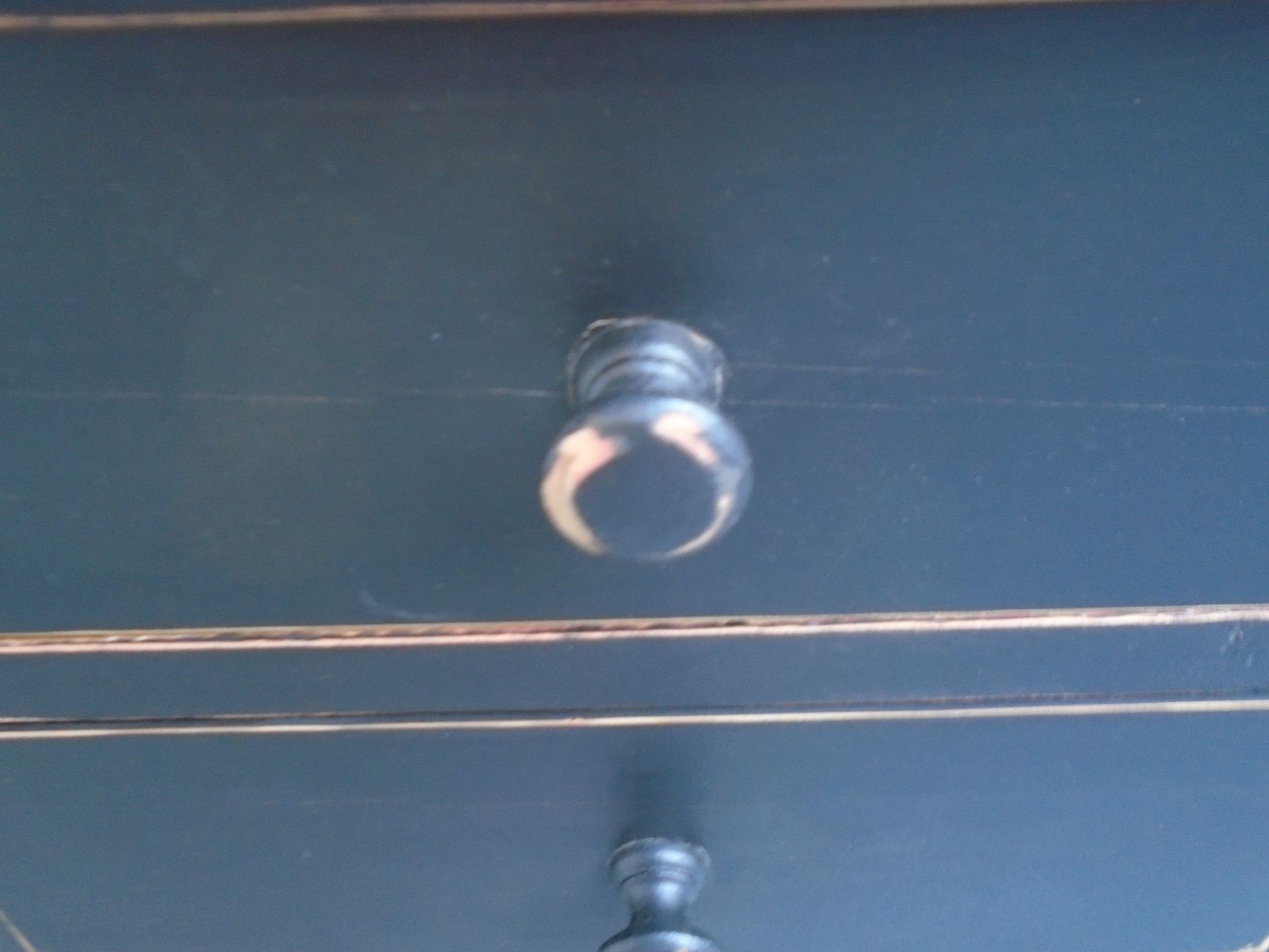 photo for sale A Low & Wide Painted Black Victorian Pine 8 Drawer Chest Of Drawers
