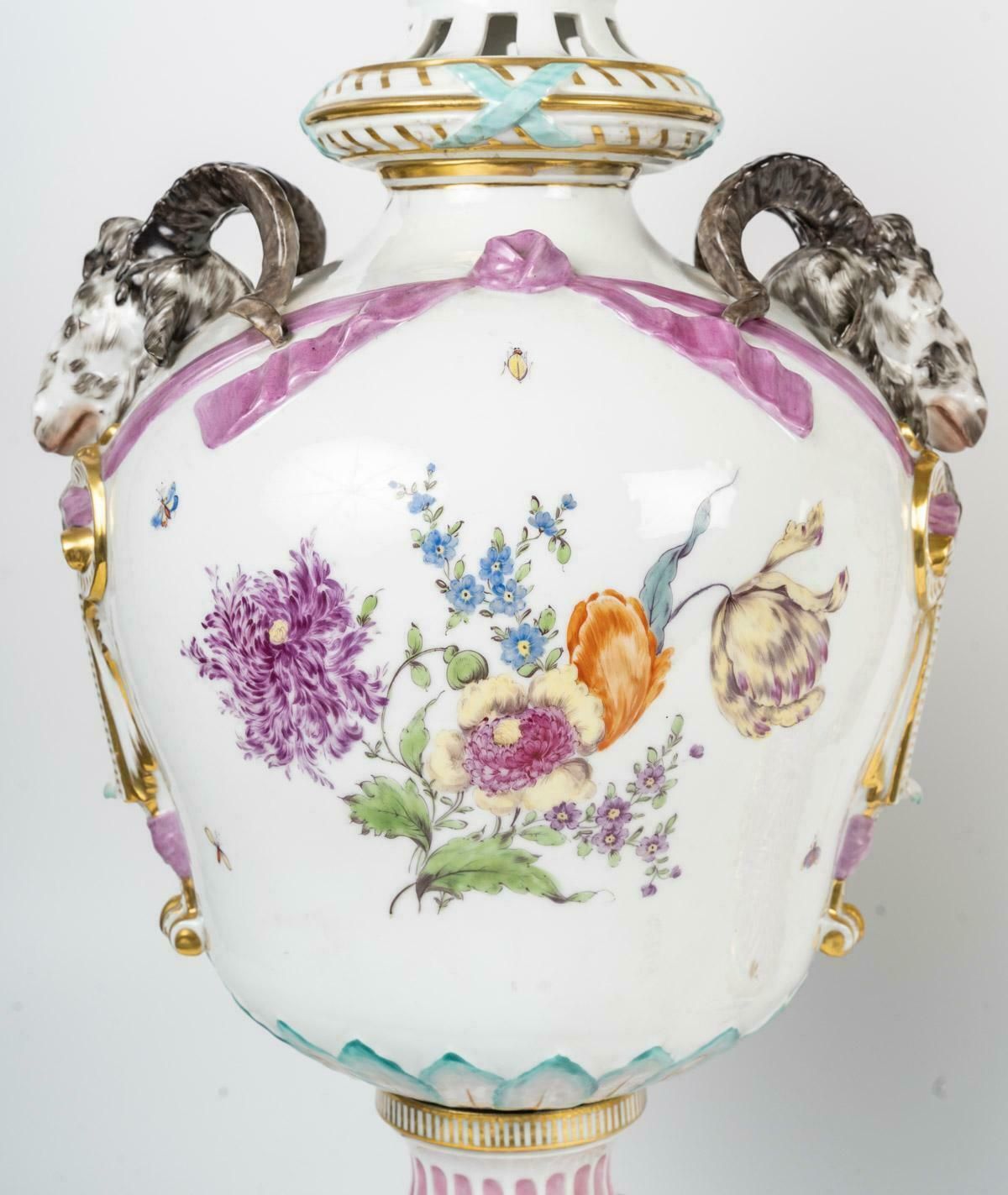 Big Pair Of Berlin Porcelain Covered Vases, Napoleon III. photo furniture