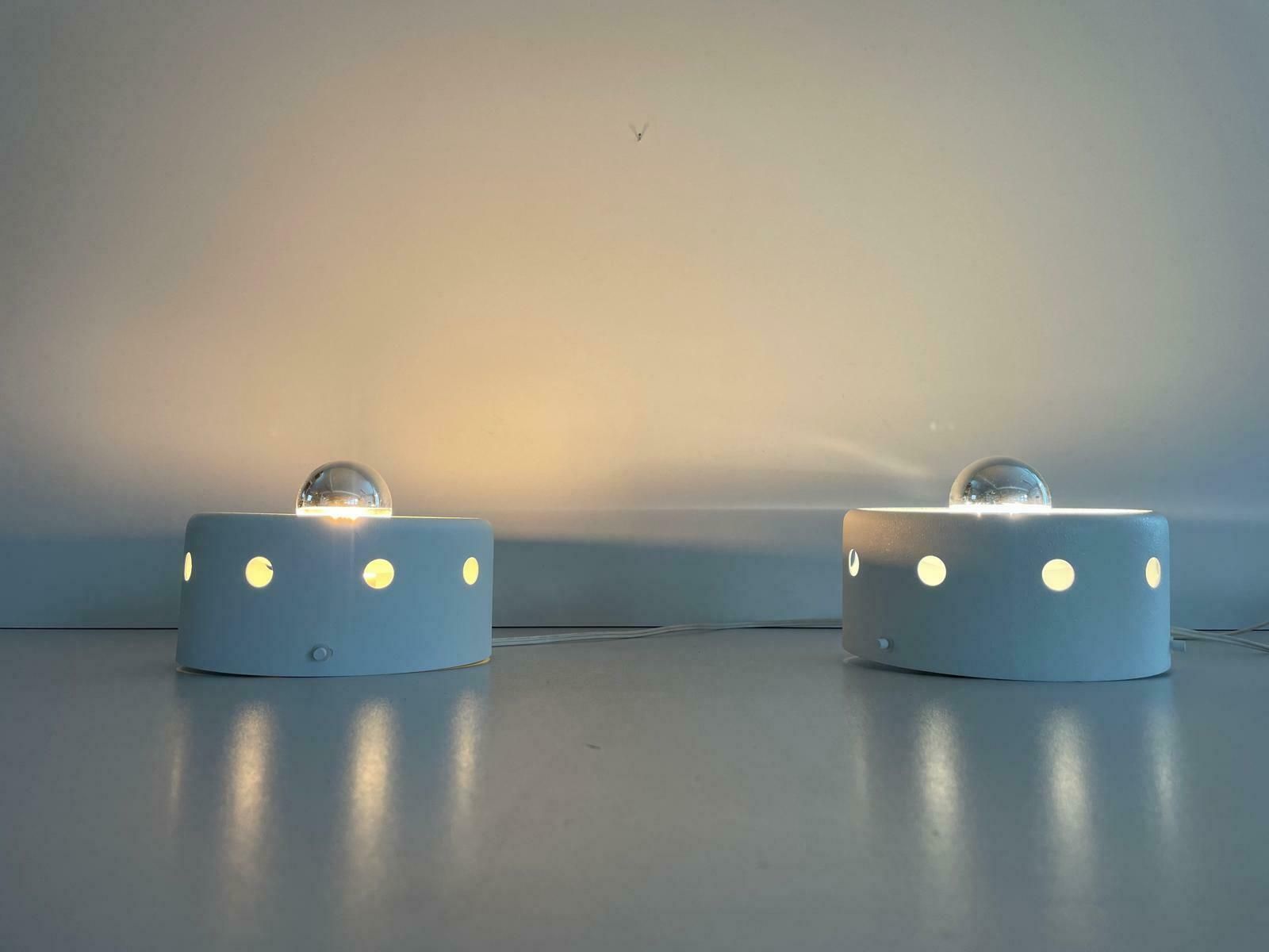 Pozzetto Pair Of Sconces Or Ceiling Lamps By Guiliana Gramigna For Quattrifolio Design, 1970s, Italy photo Lighting