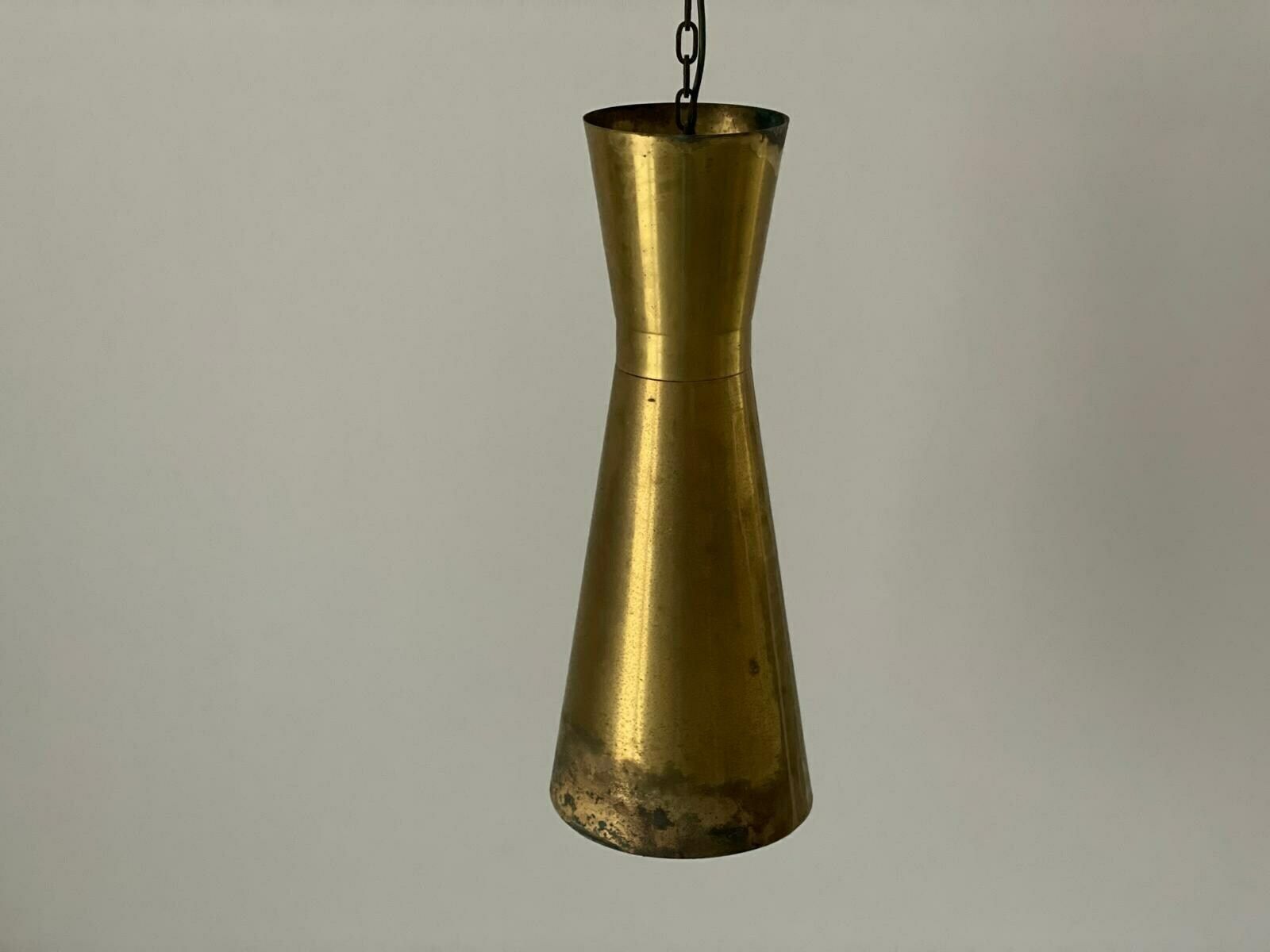 Brass Diabolo Shade Xl Church Pendant Lamp With Chain Hanger, 40s/50s, 3 Available photo Lighting