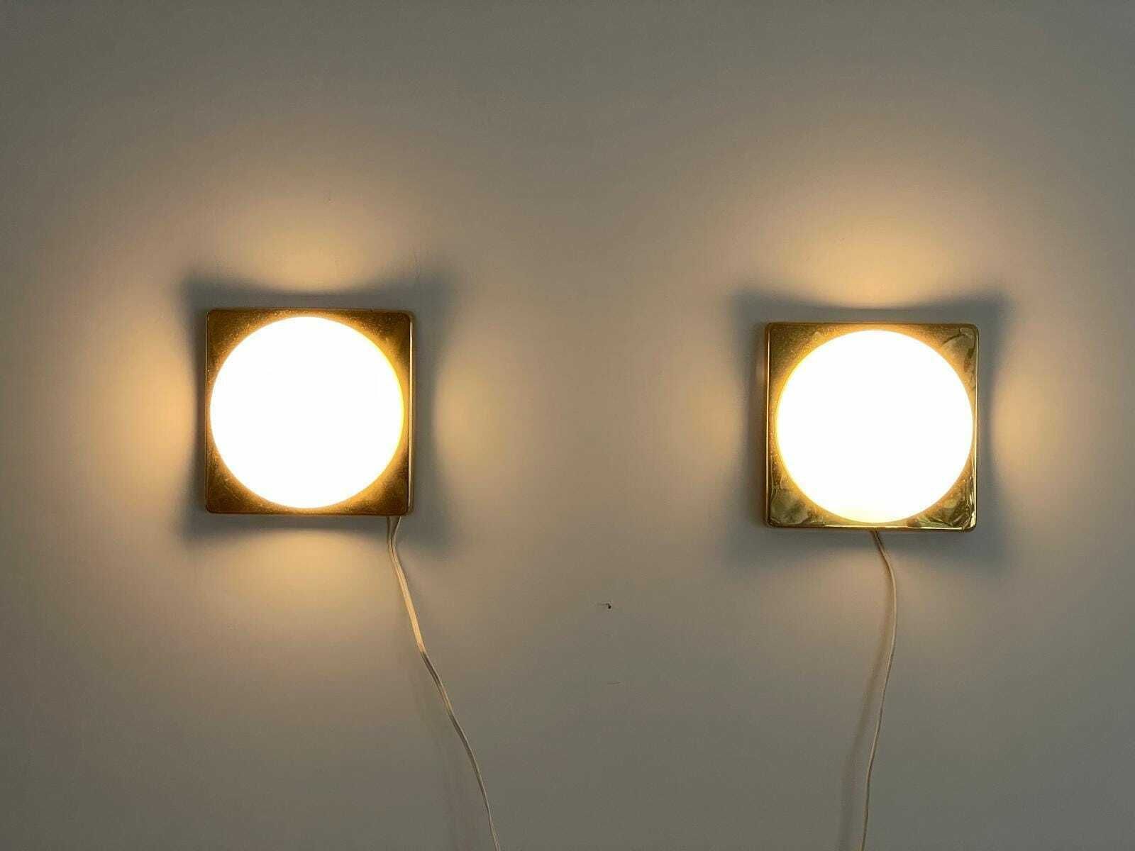 Mid Century Modern Square Design Pair Of Sconces By Rolf Krüger For Heinz Neuhaus Leuchten, 1970s, Germany photo 1078.0