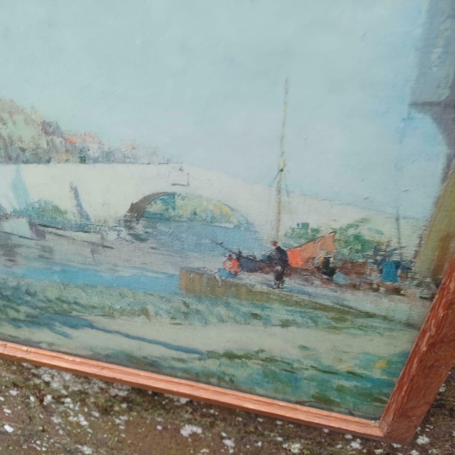 Peaceful Waters   Retro Large Print Of Sailing Boats In Super Wooden Retro Glazed Frame   58.5cm X 49cm photo vintage