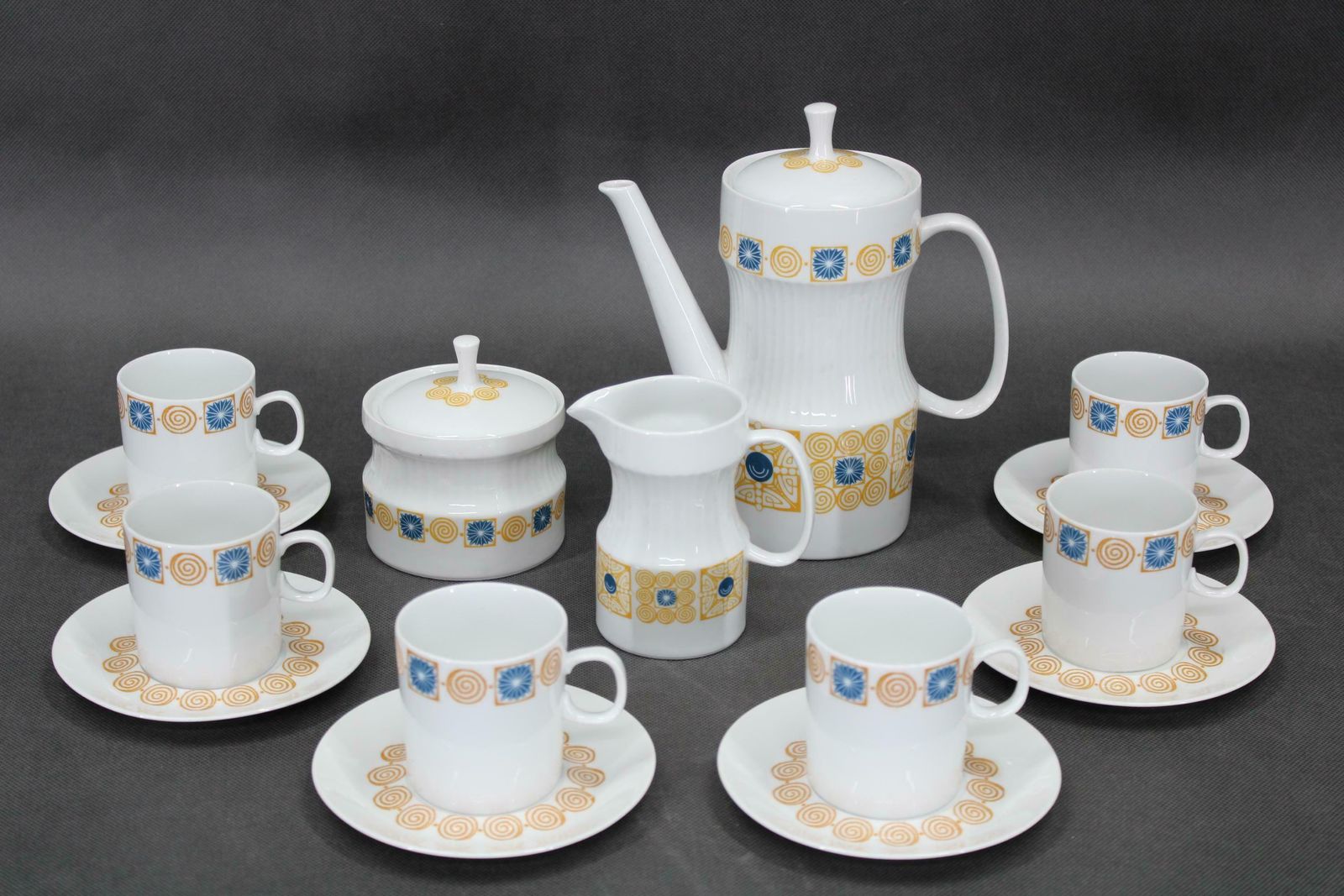 1964 Jaroslav Jezek Exlusive Porcelain Tea Set "Nefertiti", Czechoslovakia photo furniture