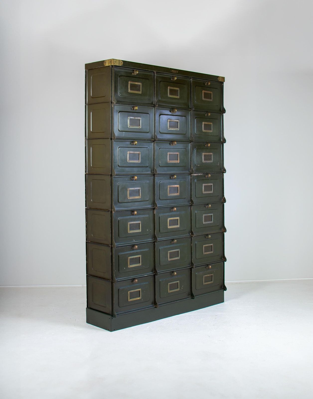 Large Industrial Notary Cabinet By H.E. Longini Of Brussels C.1920's photo 3750.0