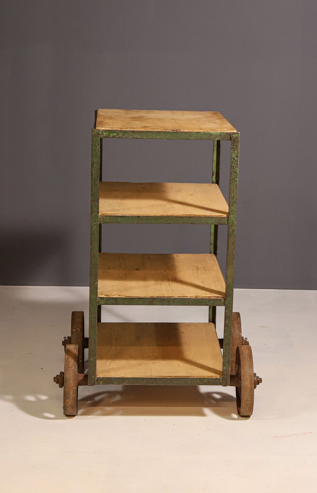 Vintage Industrial Shelf On Wheels From The 1960s, Czechoslovakia photo for sale