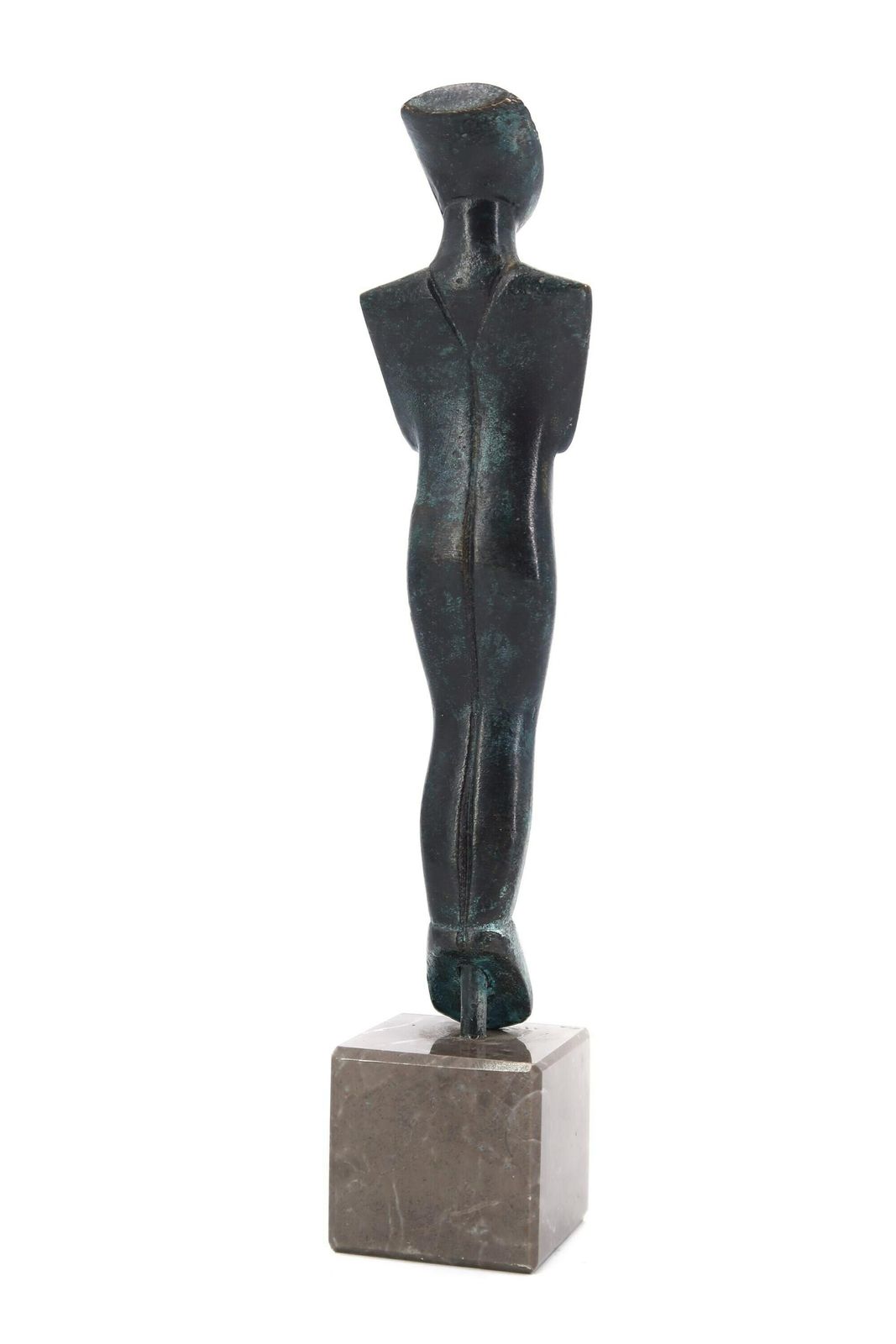 Cycladic Idol Sculpture, Bronze And Grey Marble, 1970s / Statue, Figurine, Greece Greek, Paperweight, The Cyclades photo vinterior