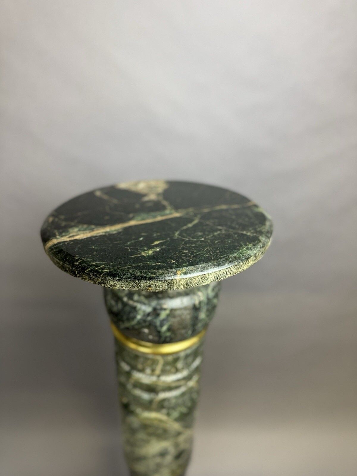 Green Marble And Gilt Italian Column Plinth Pedestal Large Jardinière Louis XVI photo Home Decor