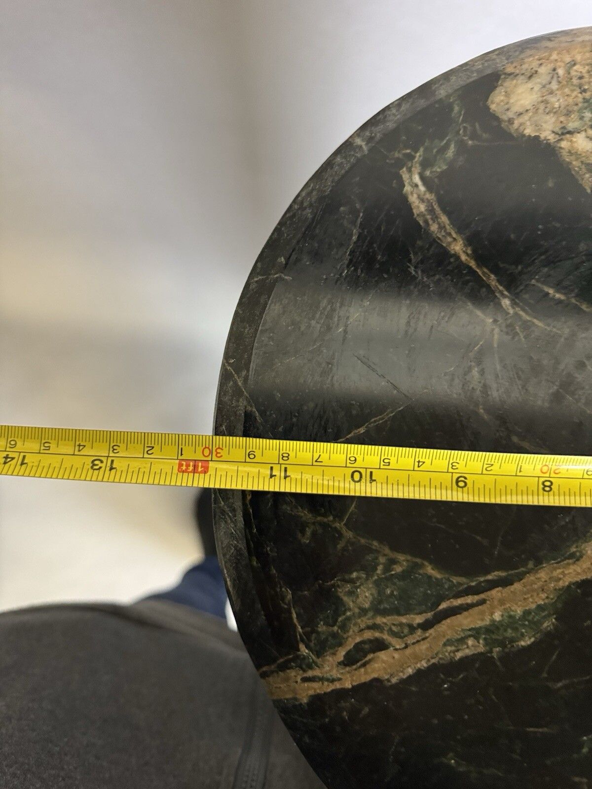 Green Marble And Gilt Italian Column Plinth Pedestal Large Jardinière Louis XVI photo vintage