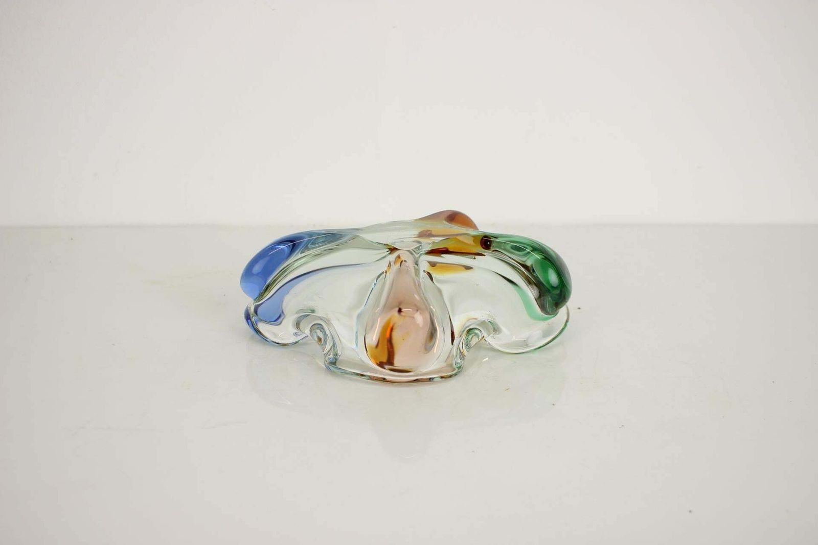 Bohemian Art Glass Ashtray By Josef Hospodka, 1960's photo Home Decor