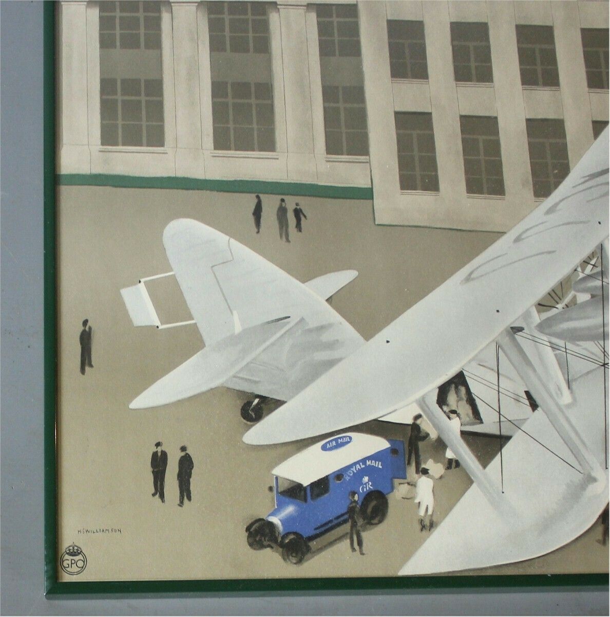 Loading Mails For The Empire Croydon 1934 Lithograph photo Art