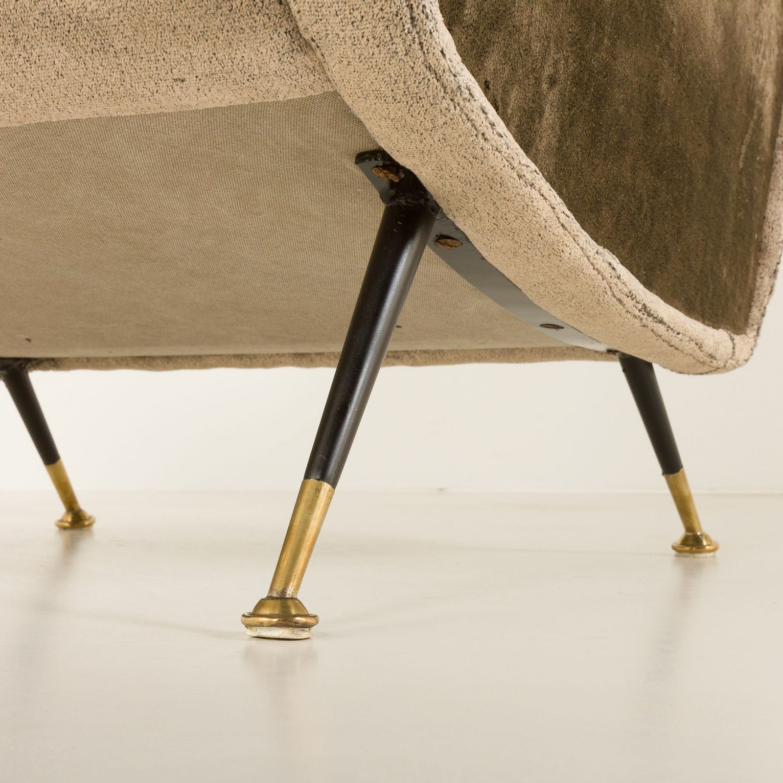 1149.0 Italian Velevet Mid Century Lounge Chair In The Style Of Marco Zanuso, 1960s photo