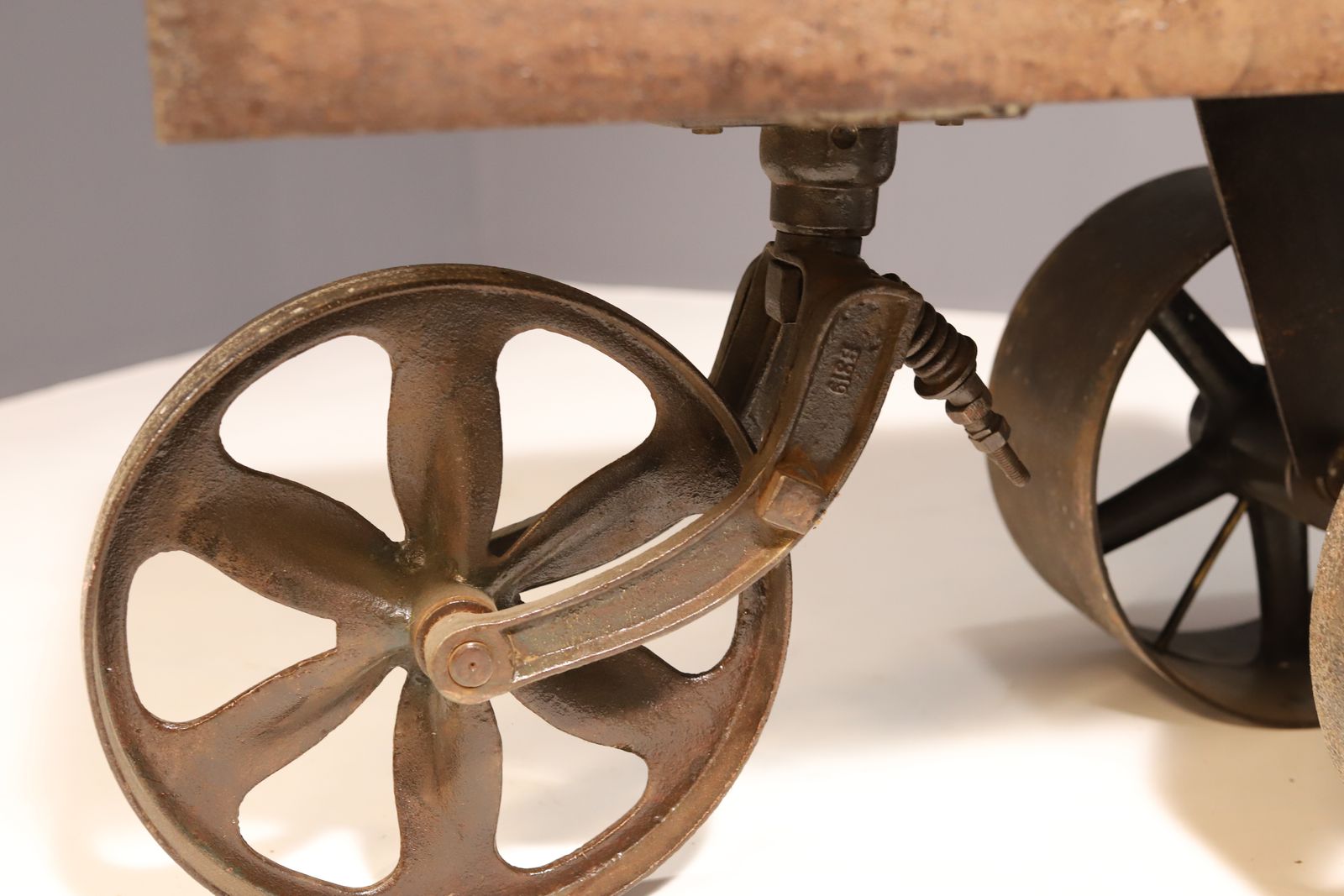 Mid Century Industrial Table On Wheels, 1950´S, Czechoslovakia photo vinterior