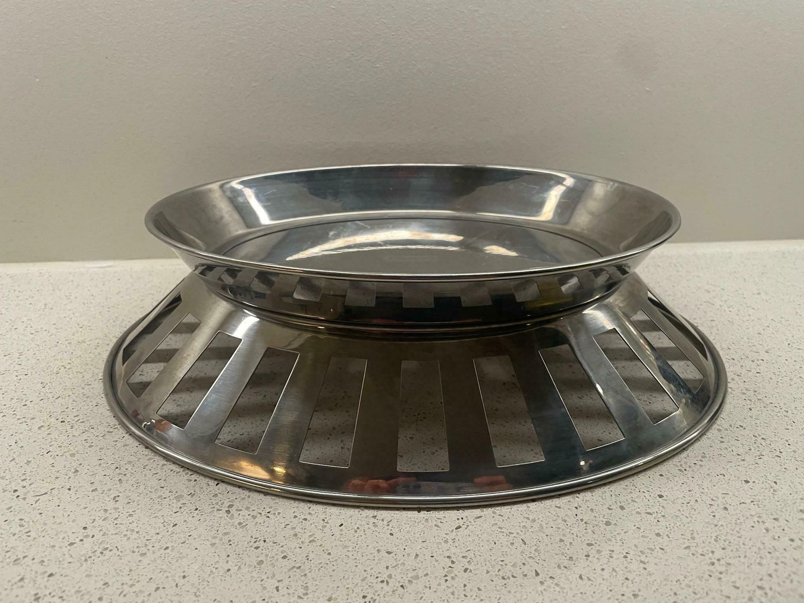 Vintage Danish Bodum Stainless Steel Bread Basket Fruit Bowl 1980s Postmodern Design photo buy