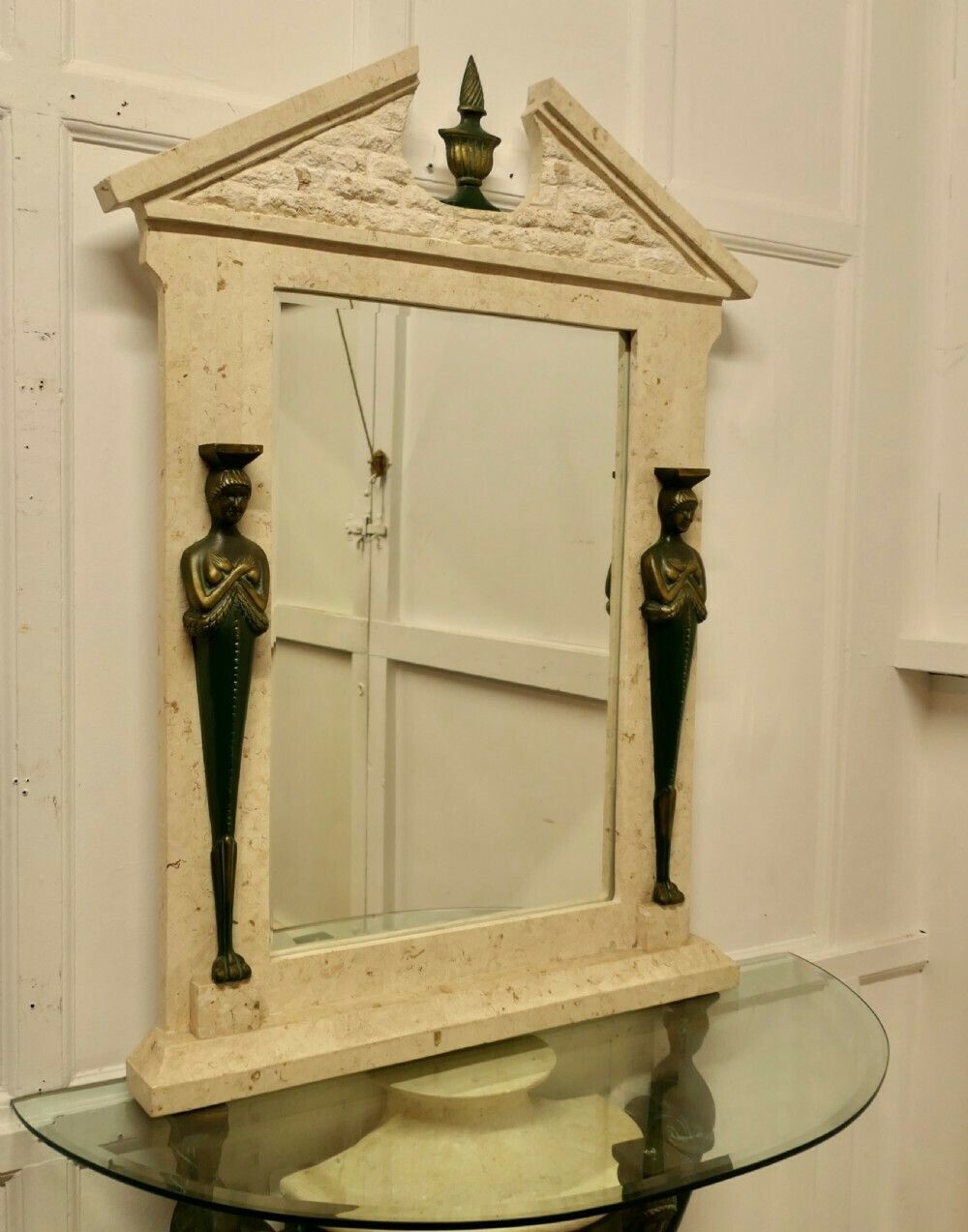 Italian Classical Style Console Table And Mirror Set photo Furniture