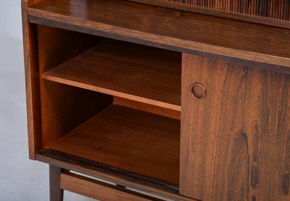 Midcentury Danish Secretaire With Book Shelf In Rosewood By Nexø, 1964 photo vintage