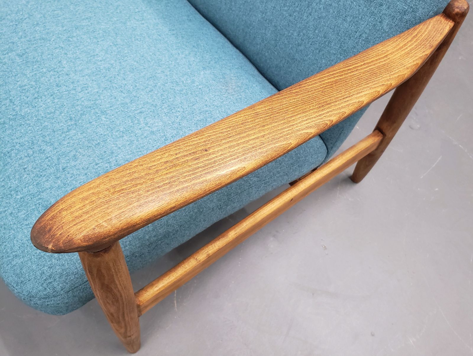 1965 Chair By Edmund Homa, Model Gfm 64 High Blue photo for sale