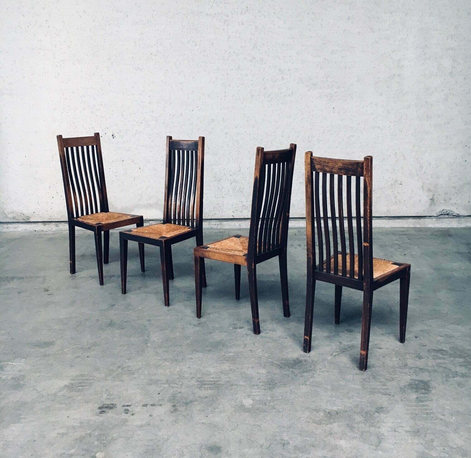 Stoelen In De Stijl Van Het Vroeg 20e Eeuwse Nederlandse Modernisme, Ontworpen Door Een Architect photo furniture